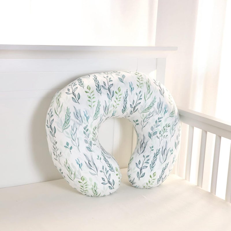 DILIMI Nursing Pillow Cover Stretchy Removable Cover for Breastfeeding Pillows, Ultra Soft Comfortable Slipcover for Baby Girl and Boy, Green Leaf - Image 5